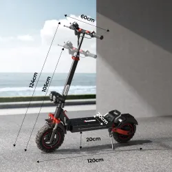 Patinete eléctrico autonomía de 65 km y 45 km/h.